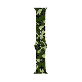Color Printing Silicone Watch Band For Apple Watch SE/6/5/4/3/2/1(Camo Green)