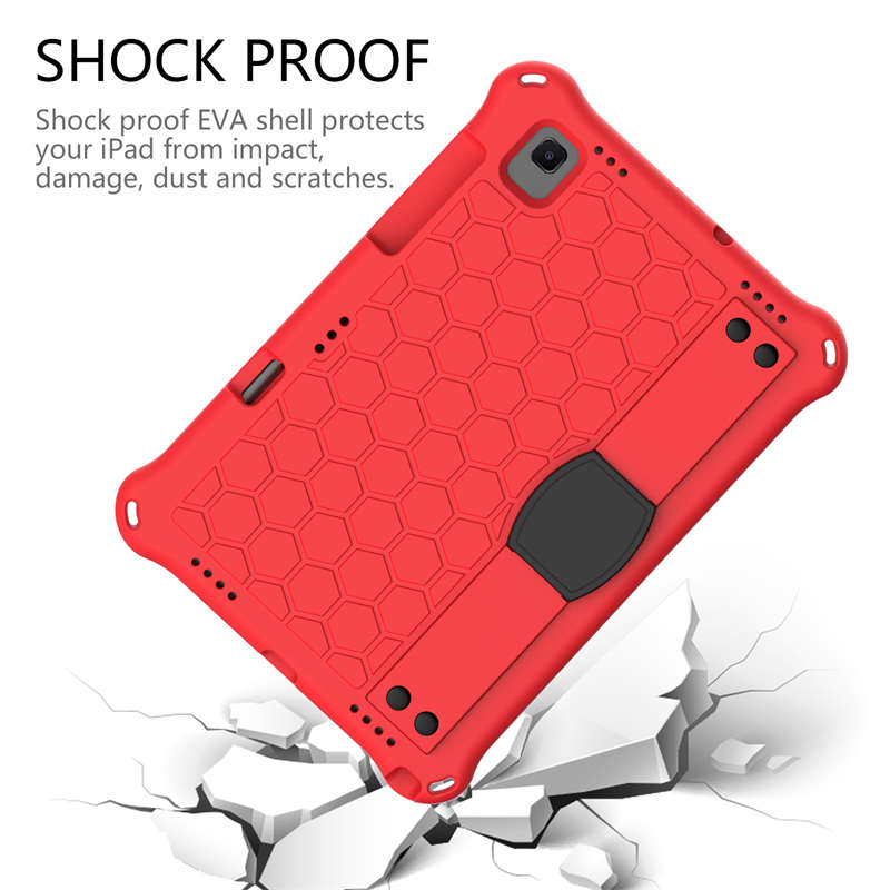 Hive SamSung Tablet Case For Sansung S6 10.5 (2019)/ S5E(2019)/Tab A7 (2020) Durable Stand Cover With Shoulder Strap-RedBlack