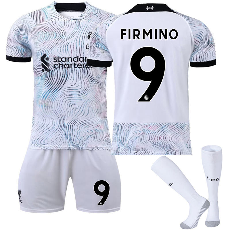 FIRMINO #9 Liverpool Home Jersey 2022/23 Soccer Jersey Kit Football T-shirt Set For Adult Kids