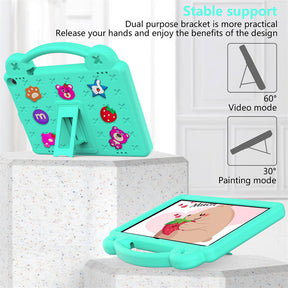 Strawberry Tablet Case With Holder Shoulder Strap for ONN 10.1 Inch 2022 Gen3-MintGreen