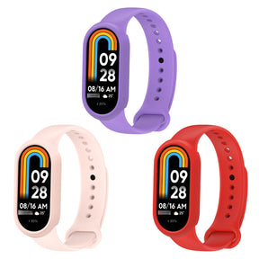 3 Pcs Silicone Watch Protective Cases Shock proof for Mi 8 Watch-D
