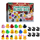 24 Days Christmas Countdown Calendar with 24 Rubber Ducks Toys