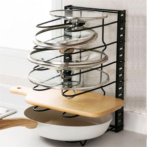 5 Tiers Adjustable Pots and Pans Organizer Rack for Cabinet Kitchen Cookware Organizer