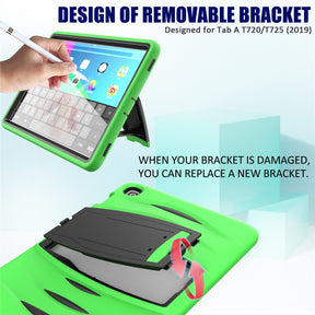 Shock Wave Kickstand Case Anti-Fall Protection For Samsung Tab S5E 10.5 T720/T725(2019)-Green