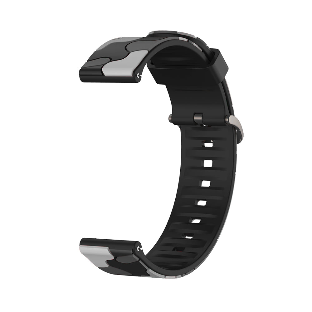 Camo Silicone Watch Band For Samsung Galaxy Watch 42/46mm Gear S3 Frontier/Classic(Camo Gray1)