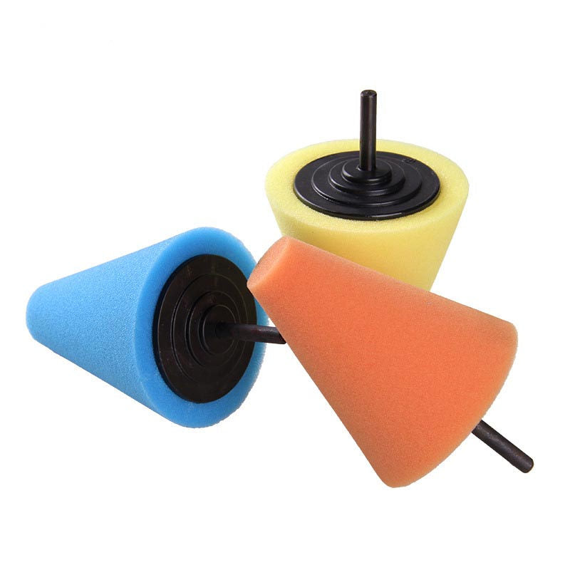 3Pcs Drill Buffing Sponge Pads 3 Kinds of Hardness Foam Polisher Buffer Pad for Car Wheels Hub Care