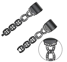 VO Bling Stainless Steel Watch Band Adjustable Wristbands for Apple IWatch Series SE/1/2/3/4/5/6 For Women-Black