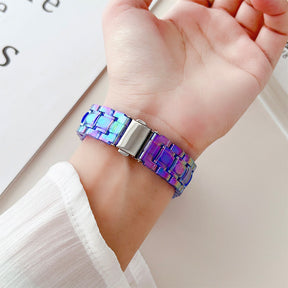 Slim Bracelet Strap Fashion Acrylic Folding Clasp for Apple Watch-4