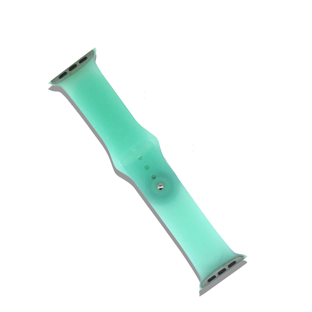 Transparent Silicone Watch Band For Apple Watch SE/6/5/4/3/2/1(Mint Green)