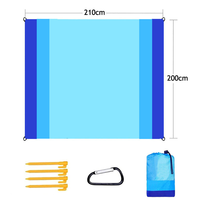 Sand Free Beach Blanket 82 x79inches Portable Waterproof Beach Mat-Blue Gradient