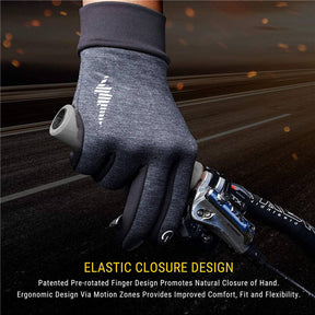 Winter Gloves Men Women Touchscreen Running Gloves Cold Weather Work Gloves -Gray
