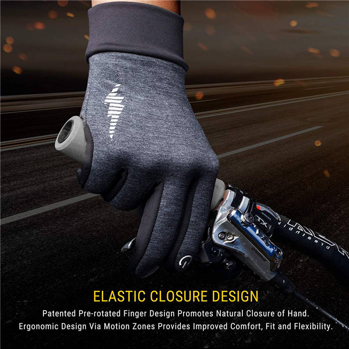 Winter Gloves Men Women Touchscreen Running Gloves Cold Weather Work Gloves -Gray