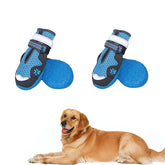 Paw Protector Dog Shoes Mesh Anti-Slip Sole Outdoor Dog Boots-Blue