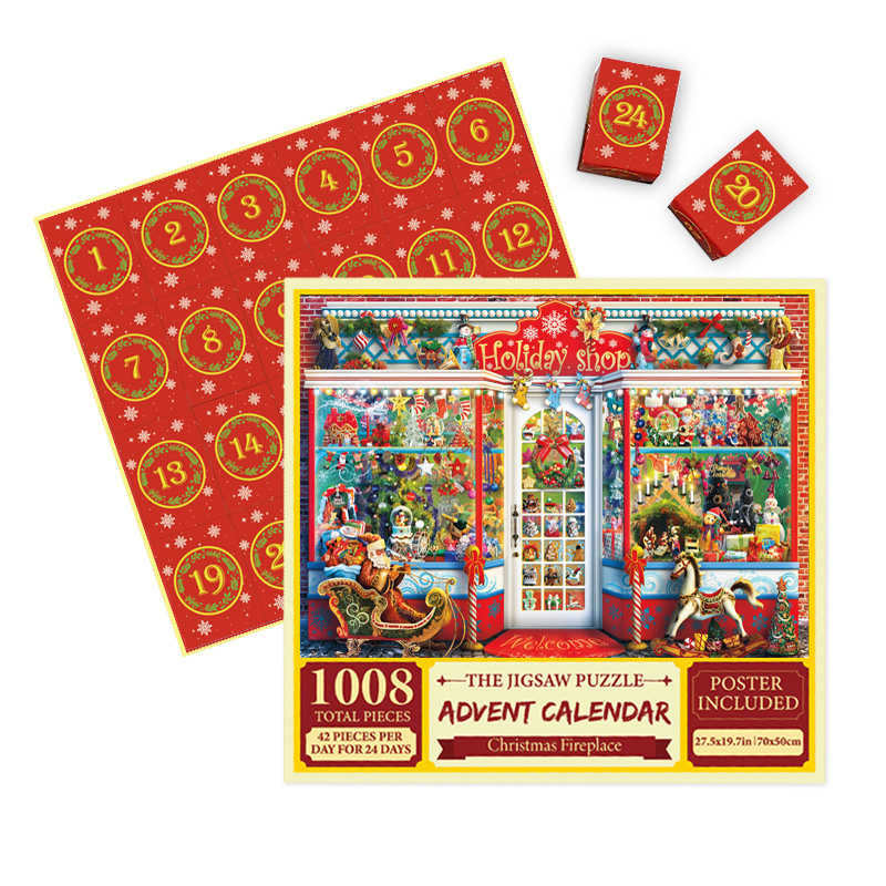 Advent Calendar 2023 Christmas Jigsaw Puzzles Countdown Calendars in 24 Boxes-B