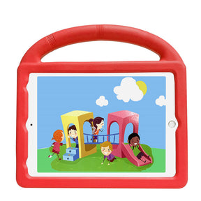 Wheel iPad Case For iPad 9.7inch Air1/2 Pro9.7 Shockproof Stand Cover With Handle Stand-Red