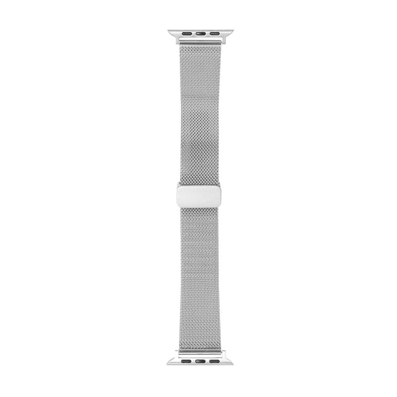 Fashion Magnetic Band Mesh Loop Metal Adjustable for Apple Watch-Silver