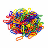 100PCS Parrot C-Type Plastic Chain Buckle Bites - Mixed Colors