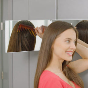 3 Way LED Mirror with Height Adjustable Hook for Makeup Hair Styling