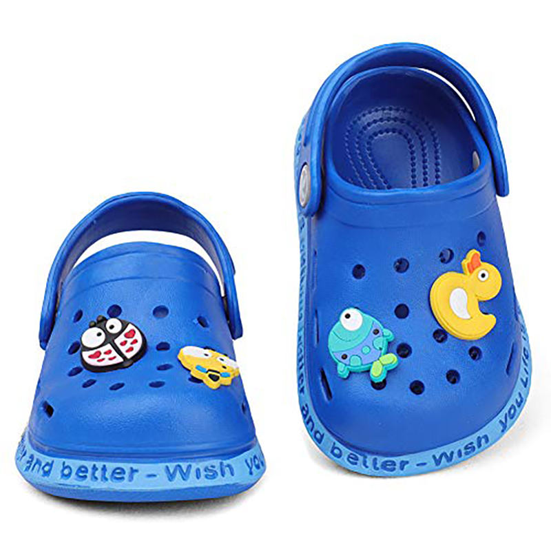 Childrens Clogs Boys Girls Soft Sandals Lightweight Non-Slip Shoes-SapphireBlue