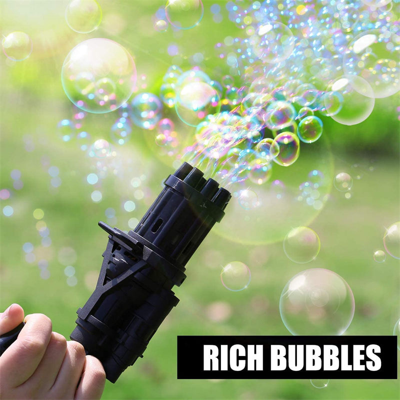 Electric Gatling Bubble Machine Kids Outdoor Toys-Black