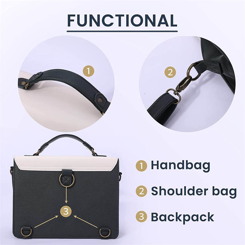 Women Vintage Messenger Bag Lolita Cute Handbags for Girls-White