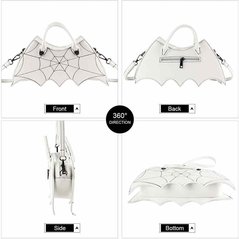 Women Novelty Bat Shoulder Bag Fashion Halloween Handbags-Pink