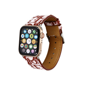 Leather Watch Band Fashion Printing Strap for iWatch Series 6/5/4/3/2/1/SE-02