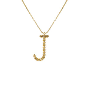 26 Alphabet Twisted Pendant Necklace Personalized Jewelry-J