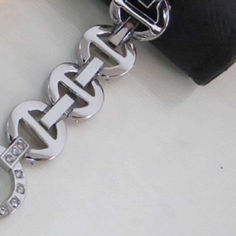 O Shape Watch Band Business Stainless Steel Wristbands for Apple IWatch Series SE/1/2/3/4/5/6 For Women-Silver