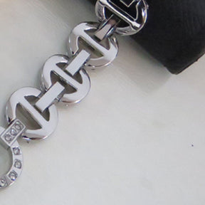 O Shape Watch Band Business Stainless Steel Wristbands for Apple IWatch Series SE/1/2/3/4/5/6 For Women-Silver