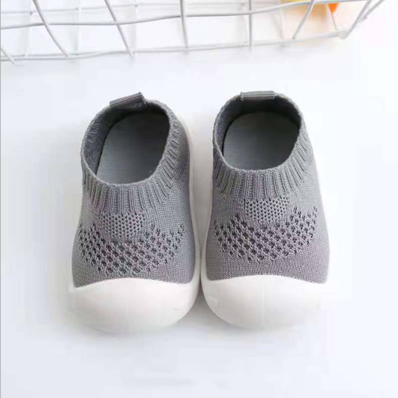 Toddler Shoes Baby First-Walking Trainers Toddler Infant Boys Girls-C001Grey