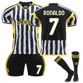 Juventus Home Jersey RONALDO #7 Soccer Jersey Kids Adult 3-Pieces Jersey Kits