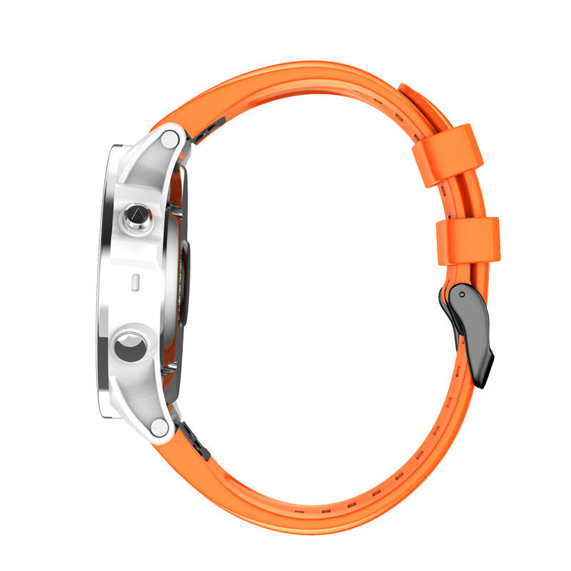 Silicone Replacement Band 20mm Quick Release Easy Fit For Garmin Fenix 5S/5S Plus/6S/6S Pro Smartwatch Black Steel Buckle-Orange