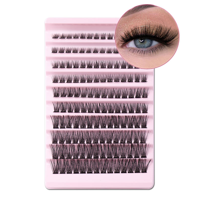 DIY Lash Clusters 112 Clusters False Eyelash Extensions Natural Look Fluffy Wispy Eyelashes (Cirrus,8-16mm Mix)