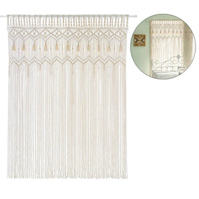 Macrame Curtain Boho Woven Wall Hanging Window Curtains 52''W x 71''L
