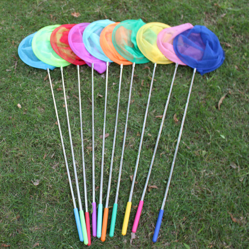 6Pcs Colorful Retractable Butterfly Net Kids Outdoor Catching Tools