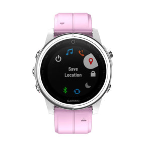 Silicone Replacement Band 20mm Quick Release Easy Fit For Garmin Fenix 5S/5S Plus/6S/6S Pro Smartwatch Black Steel Buckle-Pink