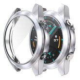 TPU Screen Protector Case For Huawei Watch GT2 42mm&46mm with HD Tempered Glass-GunColor
