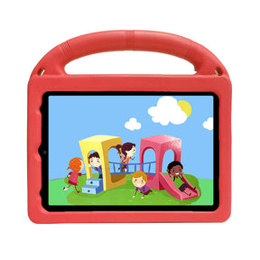 Wheel iPad Case For iPad Mini 6 Shockproof Stand Cover With Handle Stand-Red
