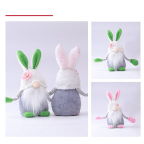 2Pcs Easter Plush Bunny Gnome Holiday Gift Home Decoration