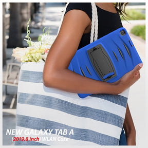 Shock Wave Kickstand Case Anti-Fall Protection For Samsung Tab A 8inch T290/T295(2019)-Blue