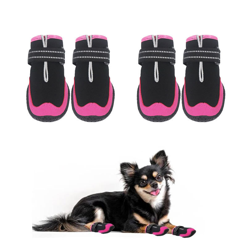 Dog Shoes Dog Boots Nonslip Soft Breathable Anti-Slip Sole-RoseRed