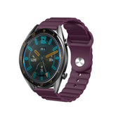 Wave Style Silicone Watch Band For Samsung Galaxy Watch 42/46mm Gear S3 Frontier/Classic(Purple)