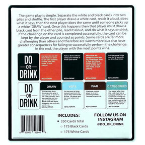 Do or Drink Party Card Game for Camping College Party Funny for Men & Women