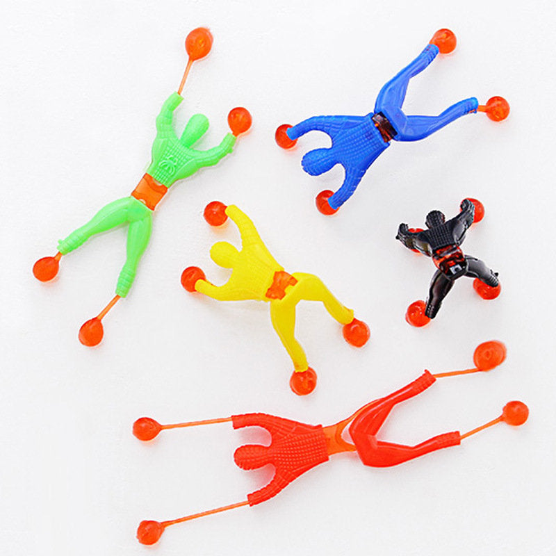 24 Packs Climbing Man Creative Tricky Toys Sticky Wall Climber Rolling Toy Party Gift