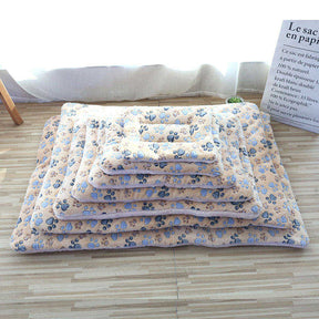 2 Piece Pet Plush Bed Mat Warm Sleep Pad-A