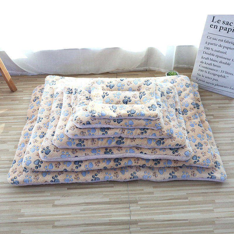 2 Piece Pet Plush Bed Mat Warm Sleep Pad-G