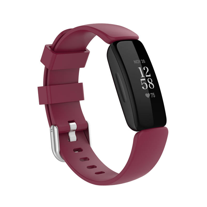 Sport Strap For Fitbit Inspire 2 Silicone Loop Smart Watch Accessories-Wine Red