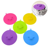 5Pcs Cute Swimming Piggy Anti-dust Silicone Cup Lids Mug Cover with Hanging Loops