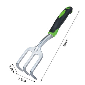 Cultivator Hand Rake Aluminum Alloy Garden Tool with Ergonomic Rubberized Non-Slip Grip